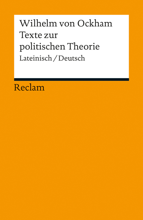 Texte zur politischen Theorie - Wilhelm von Ockham