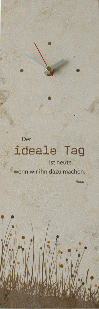 Wanduhr "Der ideale Tag"