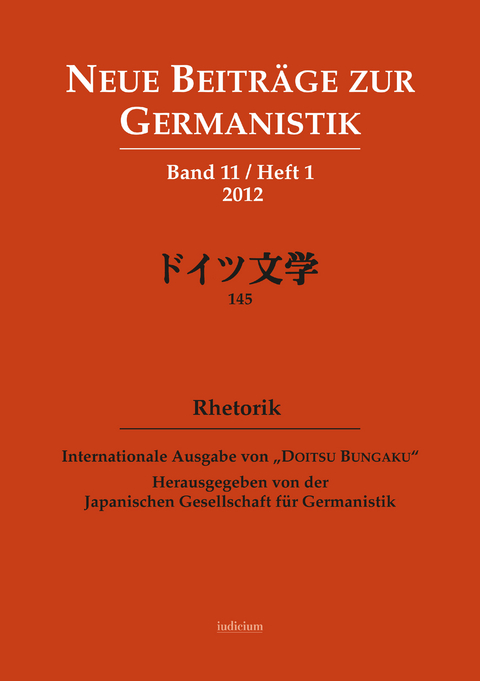 Neue Beitr&auml;ge zur Germanistik, Band 11 / Heft 1
