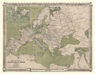 Bradshaws Continental Railway Map of Europe 1913
