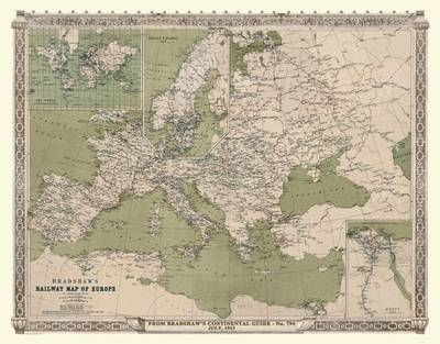 Bradshaws Continental Railway Map of Europe 1913 -  Mapseeker Publishing Ltd., Paul Leslie Line, Steve Touloise