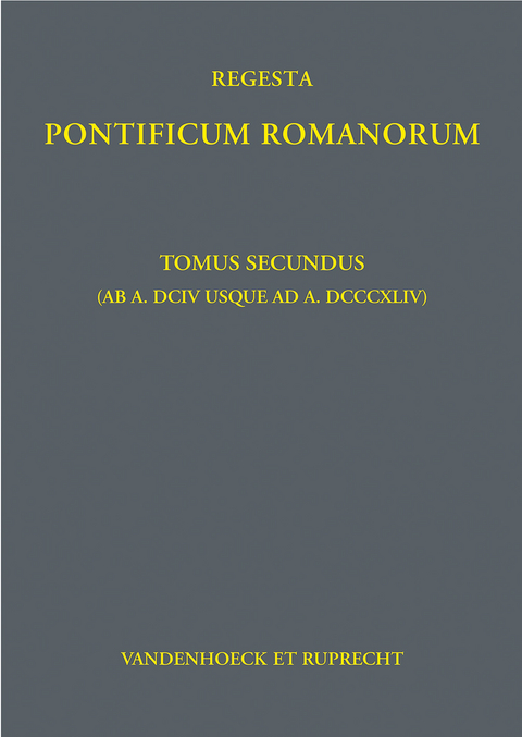 Regesta Pontificum Romanorum - Philipp Jaff&eacute;