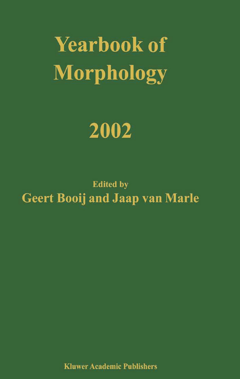 Yearbook of Morphology 2002 - 