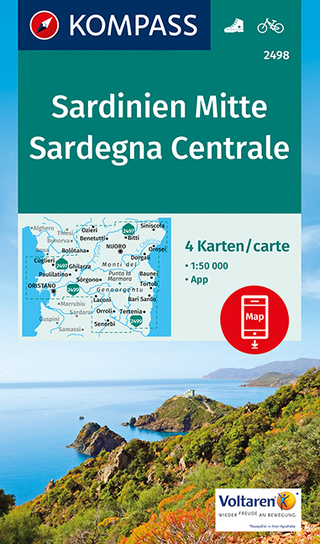 KOMPASS Wanderkarte Sardinien Mitte, Sardegna Centrale