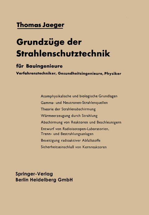 Grundz&uuml;ge der Strahlenschutztechnik - Thomas Jaeger
