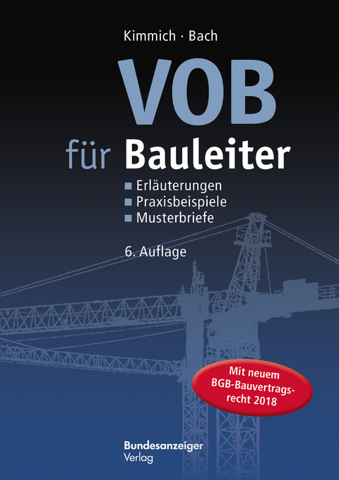 VOB f&uuml;r Bauleiter - Bernd Kimmich, Hendrik Bach