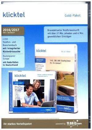 klickTel Gold-Paket 2016/2017, DVD-ROM + Handbuch