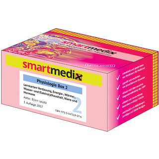 SmartMedix Lernkarten Physiologie Box 2: Verdauung, Energie-, Wärme-, Wasser- und Elektrolythaushalt, Niere und Hormone