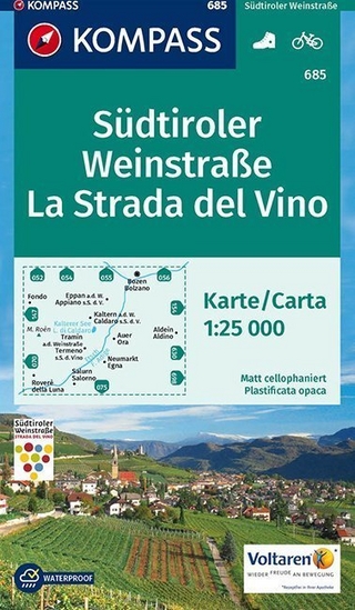 KOMPASS Wanderkarte Südtiroler Weinstraße, La Strada del Vino