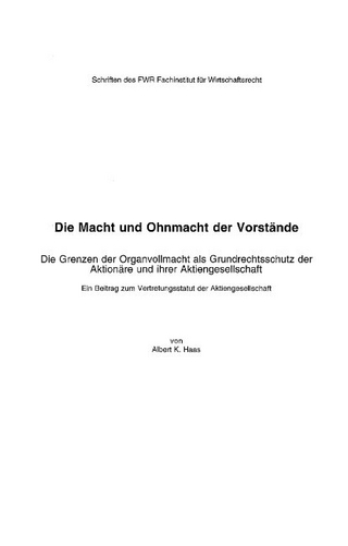 Die Macht und Ohnmacht der Vorstände
