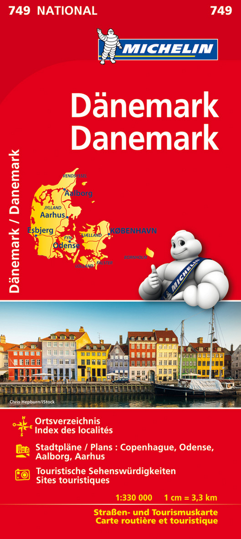 Michelin Karte D&auml;nemark. Danemark - 