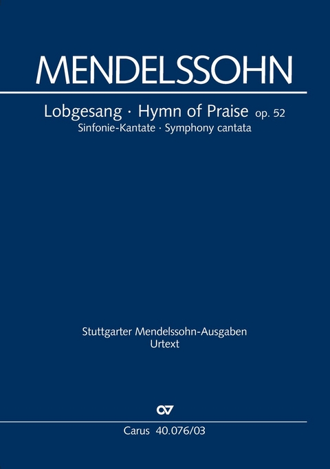 Lobgesang (Klavierauszug) - Felix Mendelssohn Bartholdy