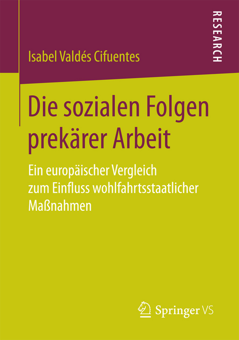 Die sozialen Folgen prek&auml;rer Arbeit - Isabel Vald&eacute;s Cifuentes