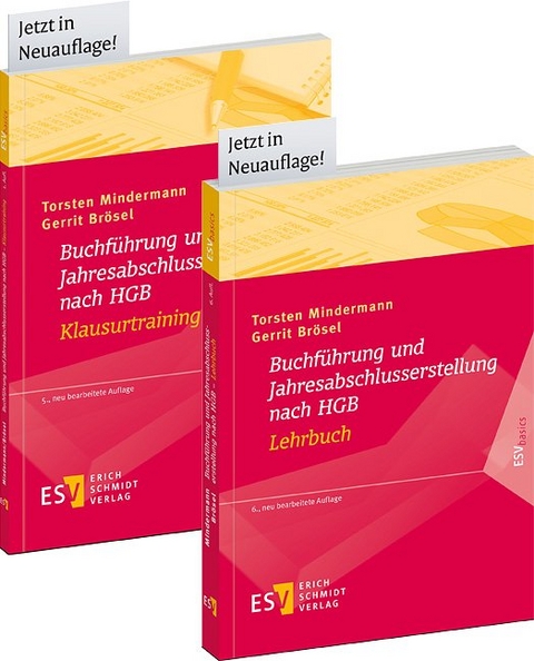 Paket aus den zwei B&uuml;chern: Buchf&uuml;hrung und Jahresabschlusserstellung nach HGB - Lehrbuch und Buchf&uuml;hrung und Jahresabschlusserstellung nach HGB - Klausurtraining - Torsten Mindermann, Gerrit Br&ouml;sel