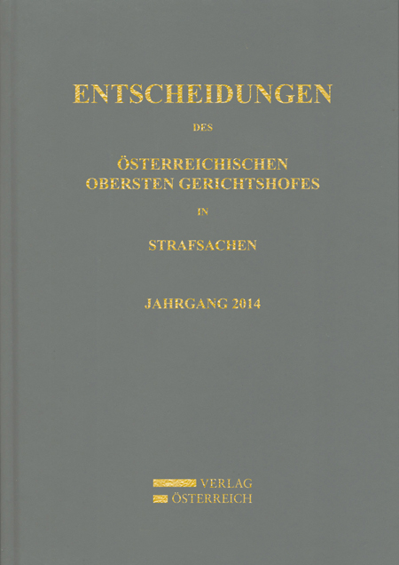 Entscheidungen des &Ouml;sterreichischen Obersten Gerichtshofes in Strafsachen - 