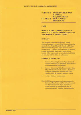 Design manual for roads and bridges