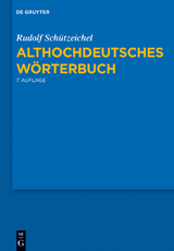 Althochdeutsches W&ouml;rterbuch - Rudolf Sch&uuml;tzeichel