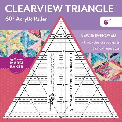 Clearview Triangle (TM) 60 Degrees Acrylic Ruler 6" - Marci Baker