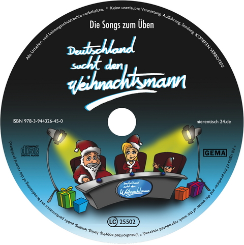 25 &Uuml;bungs-CDs "Deutschland sucht den Weihnachtsmann"