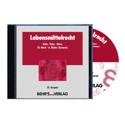 Lebensmittelrecht CD-ROM - Prof. Dr. Matthias Horst, Angelika Mrohs