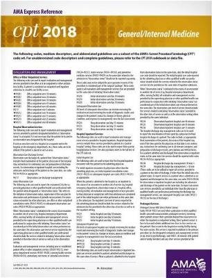 CPT&reg; 2018 Express Reference Coding Cards: General/Internal Medicine - Kathy Giannangelo