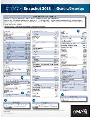 ICD-10-CM 2018 Snapshot Coding Cards: Obstetrics/Gynecology