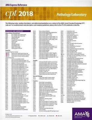 CPT&reg; 2018 Express Reference Coding Cards: Pathology/Laboratory - Kathy Giannangelo
