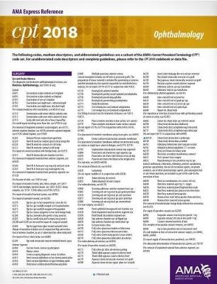 CPT® 2018 Express Reference Coding Cards: Ophthalmology