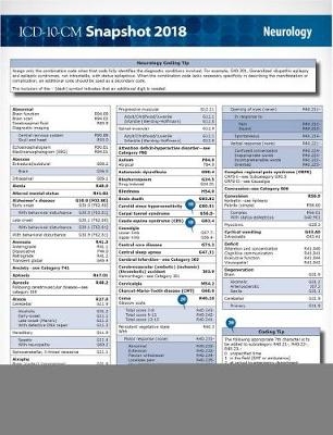 ICD-10-CM 2018 Snapshot Coding Cards: Neurology
