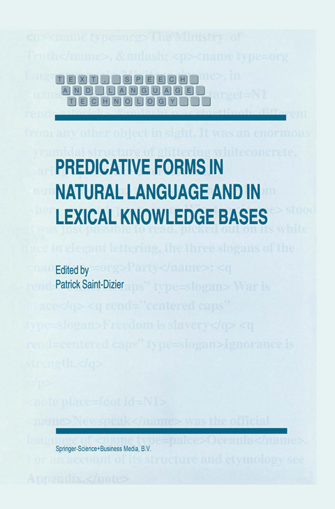 Predicative Forms in Natural Language and in Lexical Knowledge Bases - 