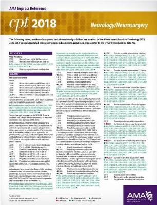 CPT® 2018 Express Reference Coding Cards: Neurology/Neurosurgery