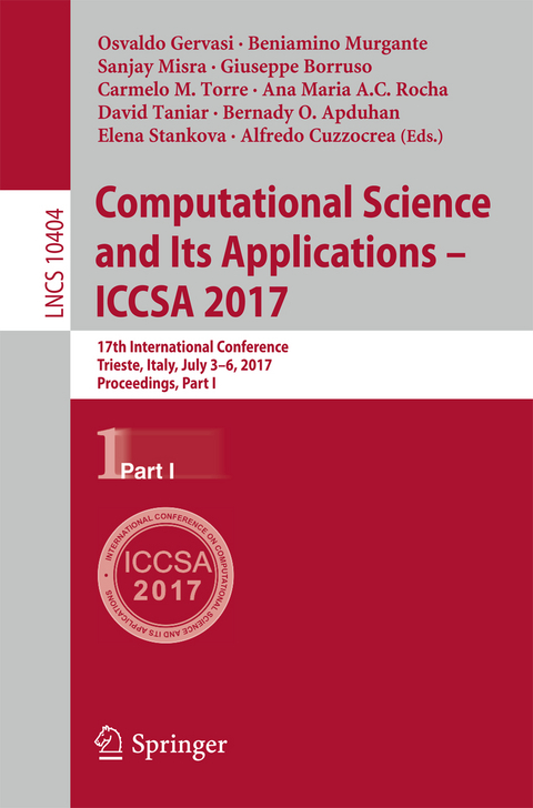 Computational Science and Its Applications – ICCSA 2017 - 