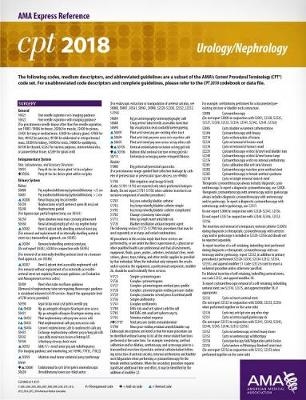 CPT® 2018 Express Reference Coding Cards: Urology/Nephrology - Kathy Giannangelo