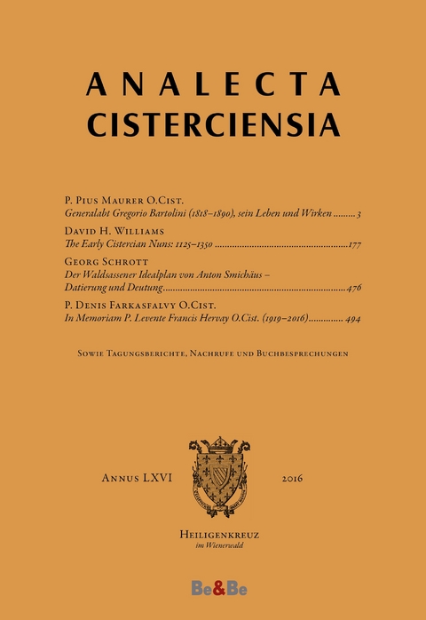 Analecta Cisterciensia 66 (2016) - 
