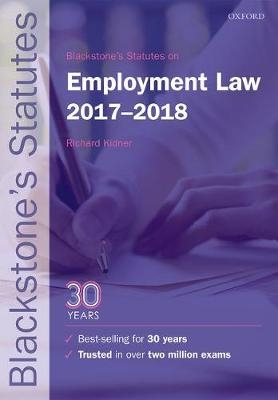 Blackstone's Statutes on Employment Law 2017-2018 - 