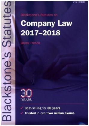 Blackstone's Statutes on Company Law 2017-2018
