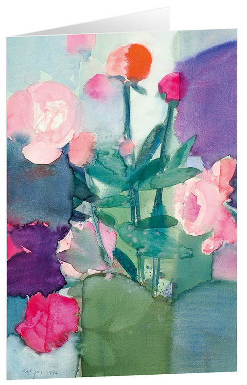 Kunstkarten "Pfingstrosen" 5 Stk.