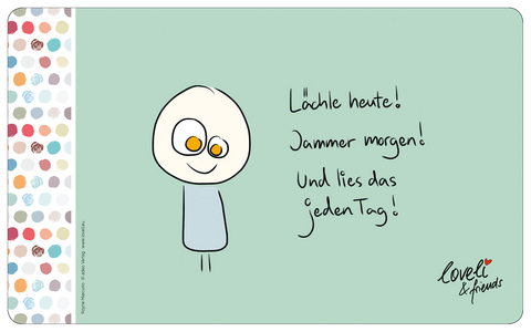 Lächle heute! - Frühstücksbrettchen