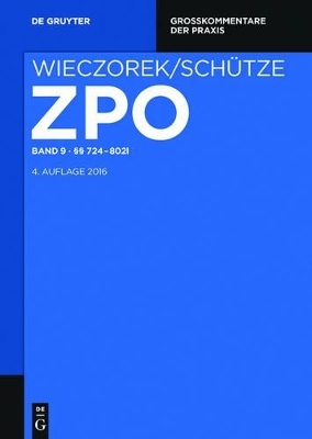 Zivilprozessordnung und Nebengesetze / §§ 724-802l