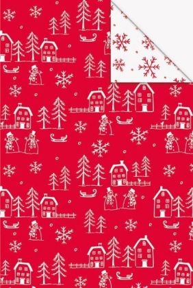 Geschenkpapier Island rt (Rolle, 30 cm)