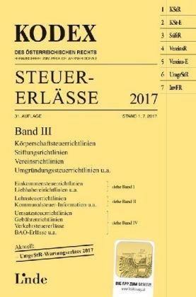 KODEX Steuer-Erlässe 2017 Band III