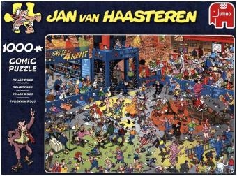 Rollschuh Disco (Puzzle) - Jan van Haasteren