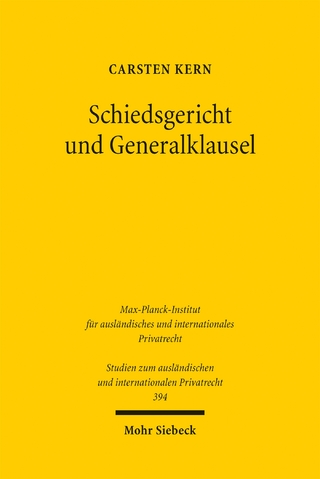 Schiedsgericht und Generalklausel