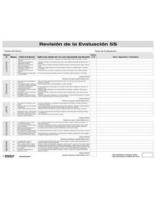 5S Evaluation Review Form (Spanish) -  Enna
