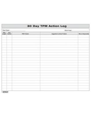 30 Day TPM Action Log -  Enna