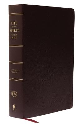 KJV, Life in the Spirit Study Bible, Bonded Leather, Burgundy, Thumb Indexed, Red Letter -  Thomas Nelson