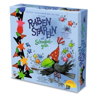 Raben stapeln mit Schnabel-grün (Kinderspiel)