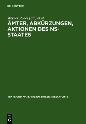 &Auml;mter, Abk&uuml;rzungen, Aktionen des NS-Staates - 