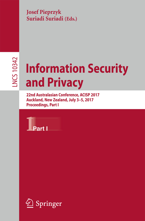 Information Security and Privacy - 