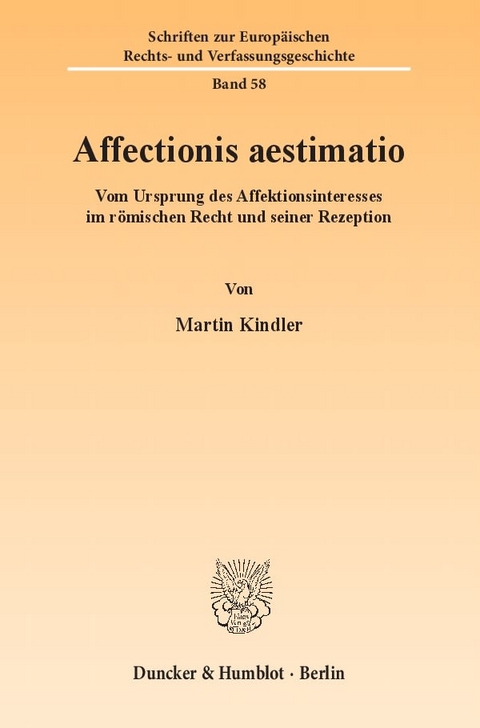 Affectionis aestimatio. - Martin Kindler
